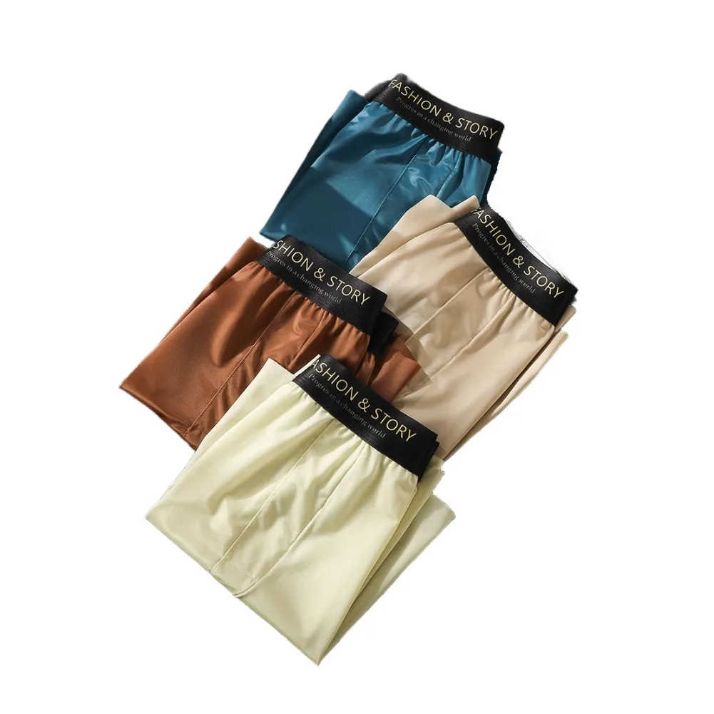 High-end Men Ice Silk Satin-like Glossy Boxers Underwear Loose Seamless Smooth Sleeping Pajamas Shorts Sleepwear
High-end Men Ice Silk Satin-like Glossy Boxers Underwear Loose Seamless Smooth Sleeping Pajamas Shorts Sleepwear