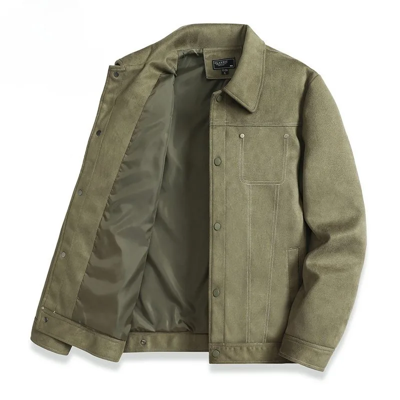 High Quality Men Short Jacket Male Suede Lapel Slim Trend Coat Autumn Winter New Large Size Fashion Casual Versatile Outerwear
High Quality Men Short Jacket Male Suede Lapel Slim Trend Coat Autumn Winter New Large Size Fashion Casual Versatile Outerwear