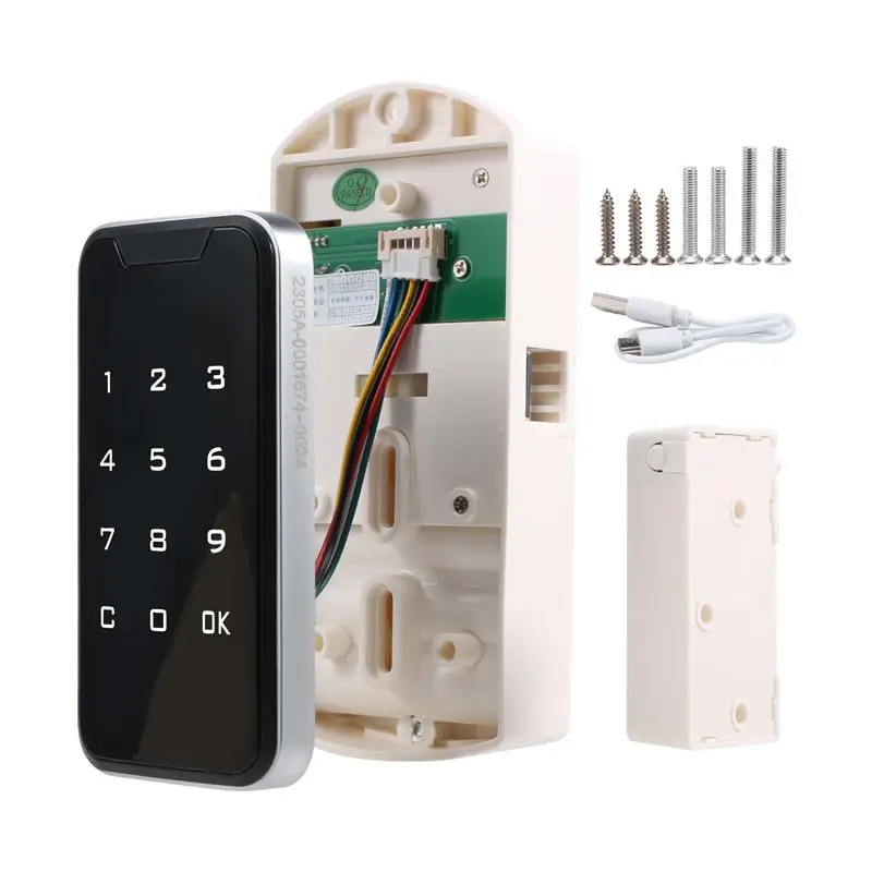 ABZZ-Electronic Smart Digital Electronic Door Lock Fingerprint Press Password Keyless Keypad