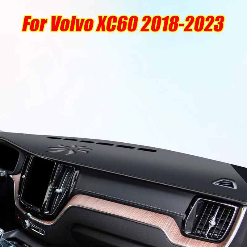 Черный кожаный чехол для приборной панели, защитный коврик для Volvo XC60 2018-2023
Черный кожаный чехол для приборной панели, защитный коврик для Volvo XC60 2018-2023