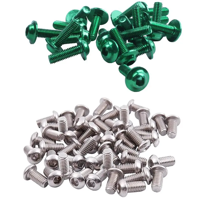 M6x12mm Stainless Steel Hex Socket Button Head Screws 50 Pcs With 20 Pcs Green Aluminum Alloy Hexagonal Bolts Screws M6
M6x12mm Stainless Steel Hex Socket Button Head Screws 50 Pcs With 20 Pcs Green Aluminum Alloy Hexagonal Bolts Screws M6