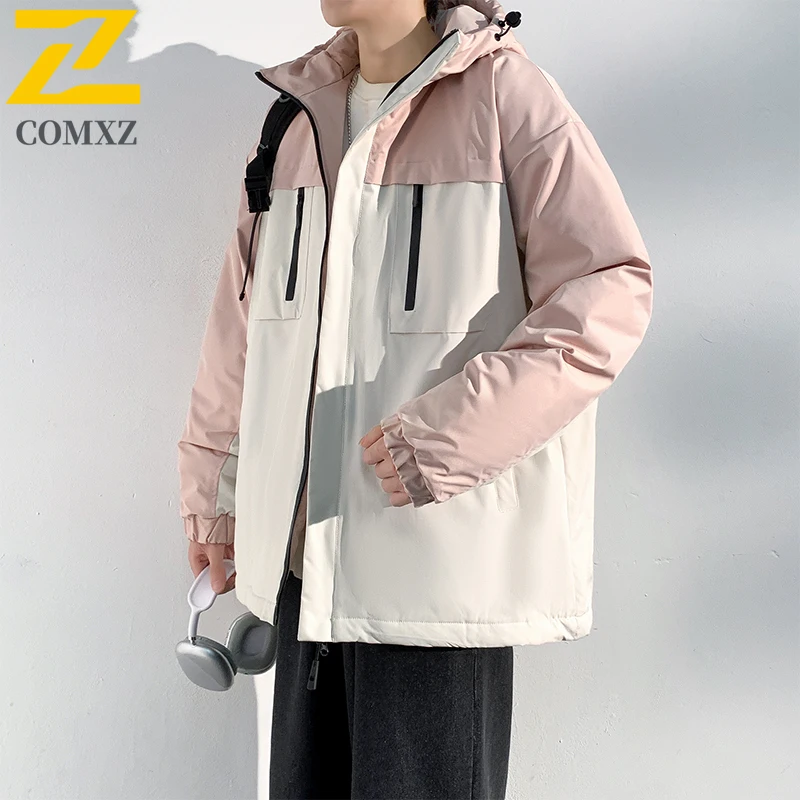 COMXZ Brand Men Padded Jacket Splicing Hooded Snowfield Skiing Thickened Warm Parka Graphene Outdoor Cold Resistant Winter Coat
COMXZ Brand Men Padded Jacket Splicing Hooded Snowfield Skiing Thickened Warm Parka Graphene Outdoor Cold Resistant Winter Coat