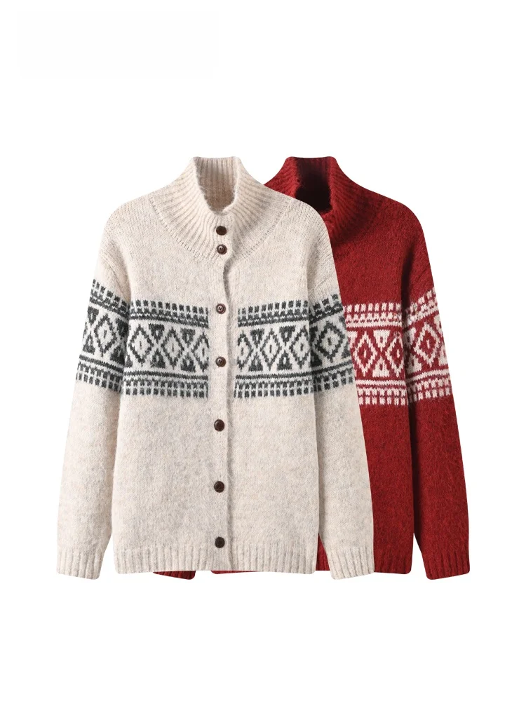 plus Size Women's Long Sve Sweater Stand Collar Casual Sle Korean Faion Loose Fit Autumn Winter Thiened Geometric Pa...
plus Size Women's Long Sve Sweater Stand Collar Casual Sle Korean Faion Loose Fit Autumn Winter Thiened Geometric Pa...