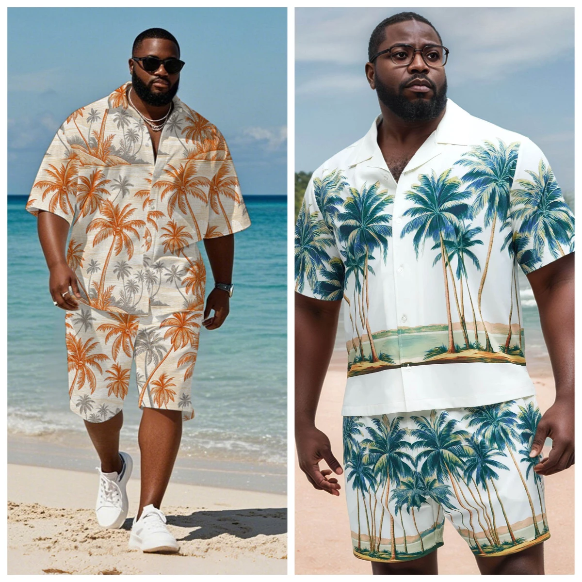 S-9XL Big and Tall Men Retro Palm Tree Print Hawaiian Shirt Shorts Set Casual 2-Piece Outfit
S-9XL Big and Tall Men Retro Palm Tree Print Hawaiian Shirt Shorts Set Casual 2-Piece Outfit