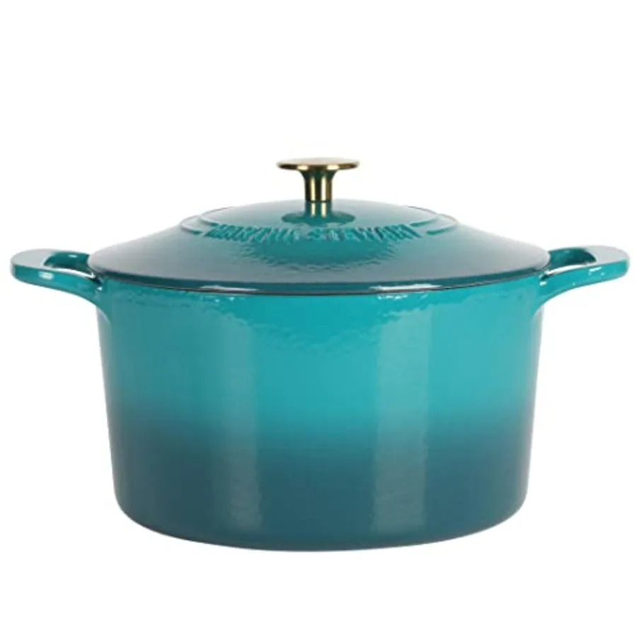 Gatwick Enamel Cast Iron Dutch Oven with Gold Knob Durable Heavy-Duty Dutch Oven for Slow Cooking, Braising and Baking
Gatwick Enamel Cast Iron Dutch Oven with Gold Knob Durable Heavy-Duty Dutch Oven for Slow Cooking, Braising and Baking