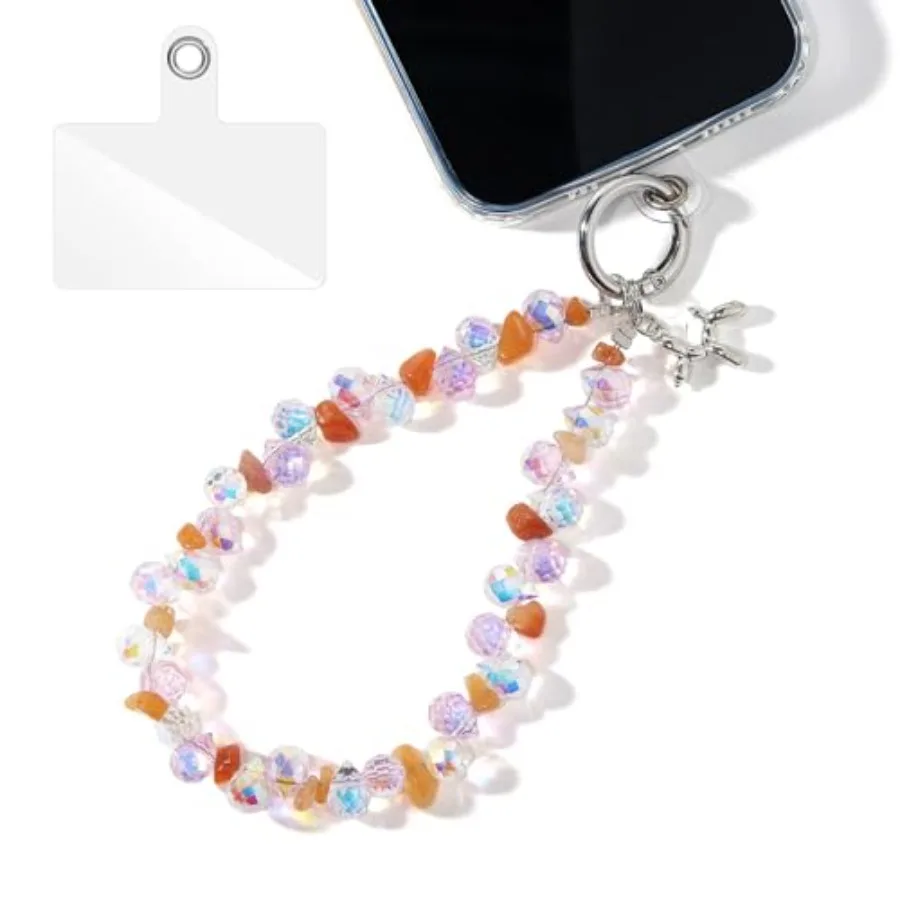 QIUTIMIY Crystal Beaded Phone Wrist Strap for Women, Phone Charm Cellphone Layard Chain with Tether Tab
QIUTIMIY Crystal Beaded Phone Wrist Strap for Women, Phone Charm Cellphone Layard Chain with Tether Tab