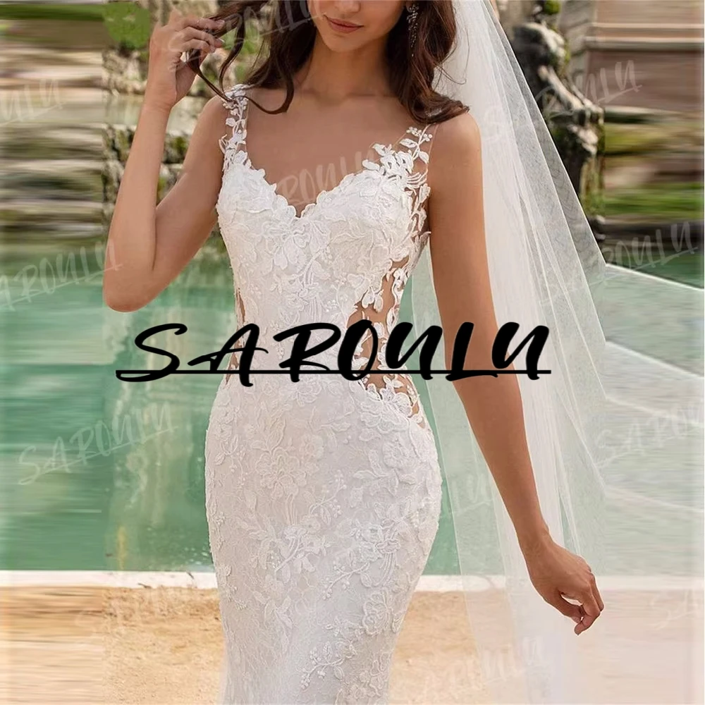 Sexy Illusion Mermaid Wedding Dress See Through Waistline Backless Lace Cut-out Bride Dresses Bridal Gown For Wedding Party
Sexy Illusion Mermaid Wedding Dress See Through Waistline Backless Lace Cut-out Bride Dresses Bridal Gown For Wedding Party