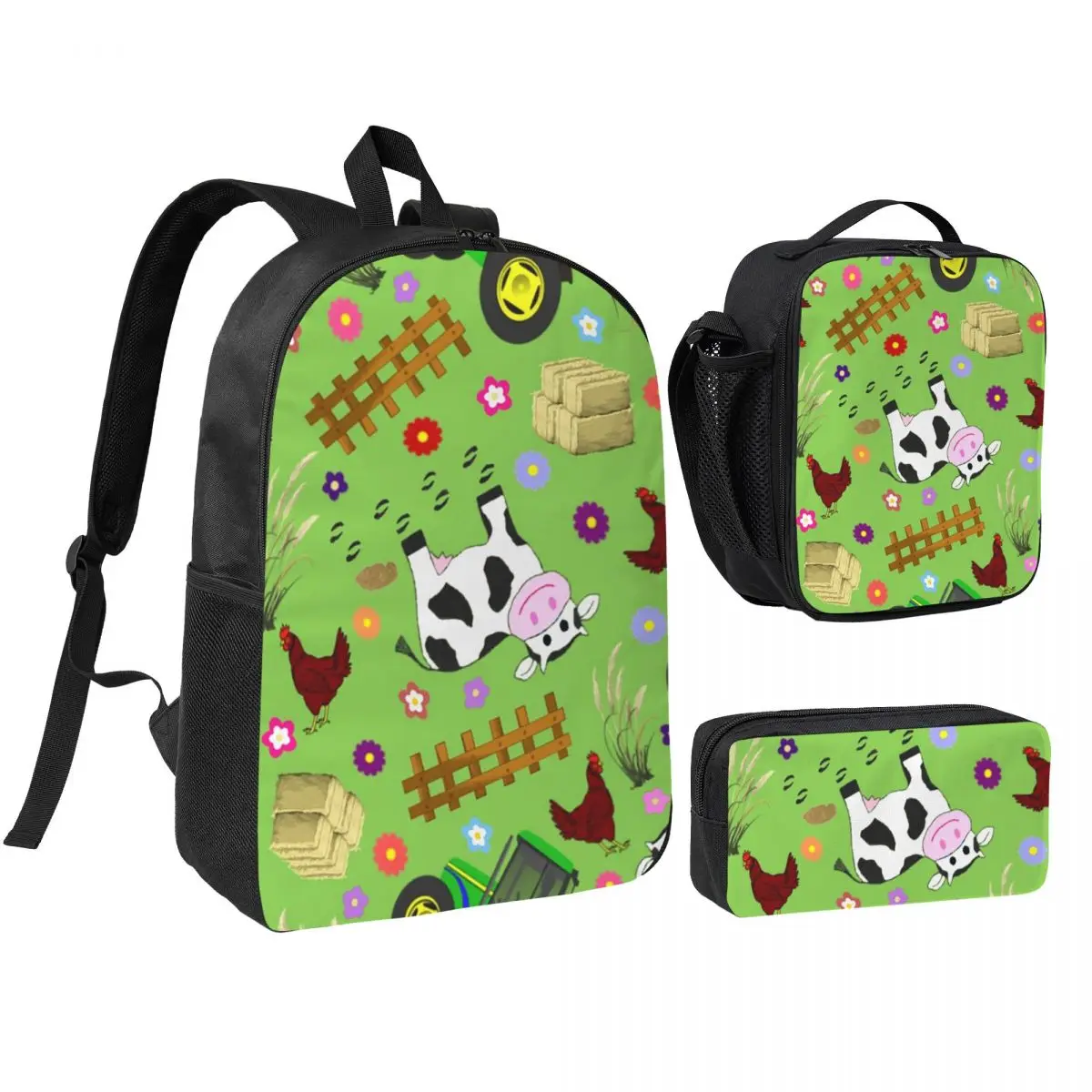 Farmyard Cow And Tractor Backpack Student Boys Girls BookBag School Bag Laptop Shoulder Bags 3ps Insulated Lunch Bag Pencil Case
Farmyard Cow And Tractor Backpack Student Boys Girls BookBag School Bag Laptop Shoulder Bags 3ps Insulated Lunch Bag Pencil Case