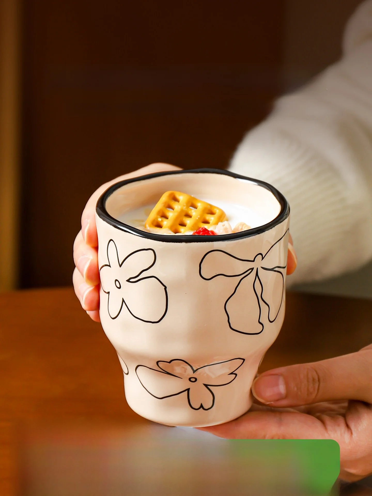 KAWASIMAYA Cerc Coffee Cup Handheld Mug for Drinking Water And Latte Home Use Vintage Sle Floral Patterned Cup
KAWASIMAYA Cerc Coffee Cup Handheld Mug for Drinking Water And Latte Home Use Vintage Sle Floral Patterned Cup