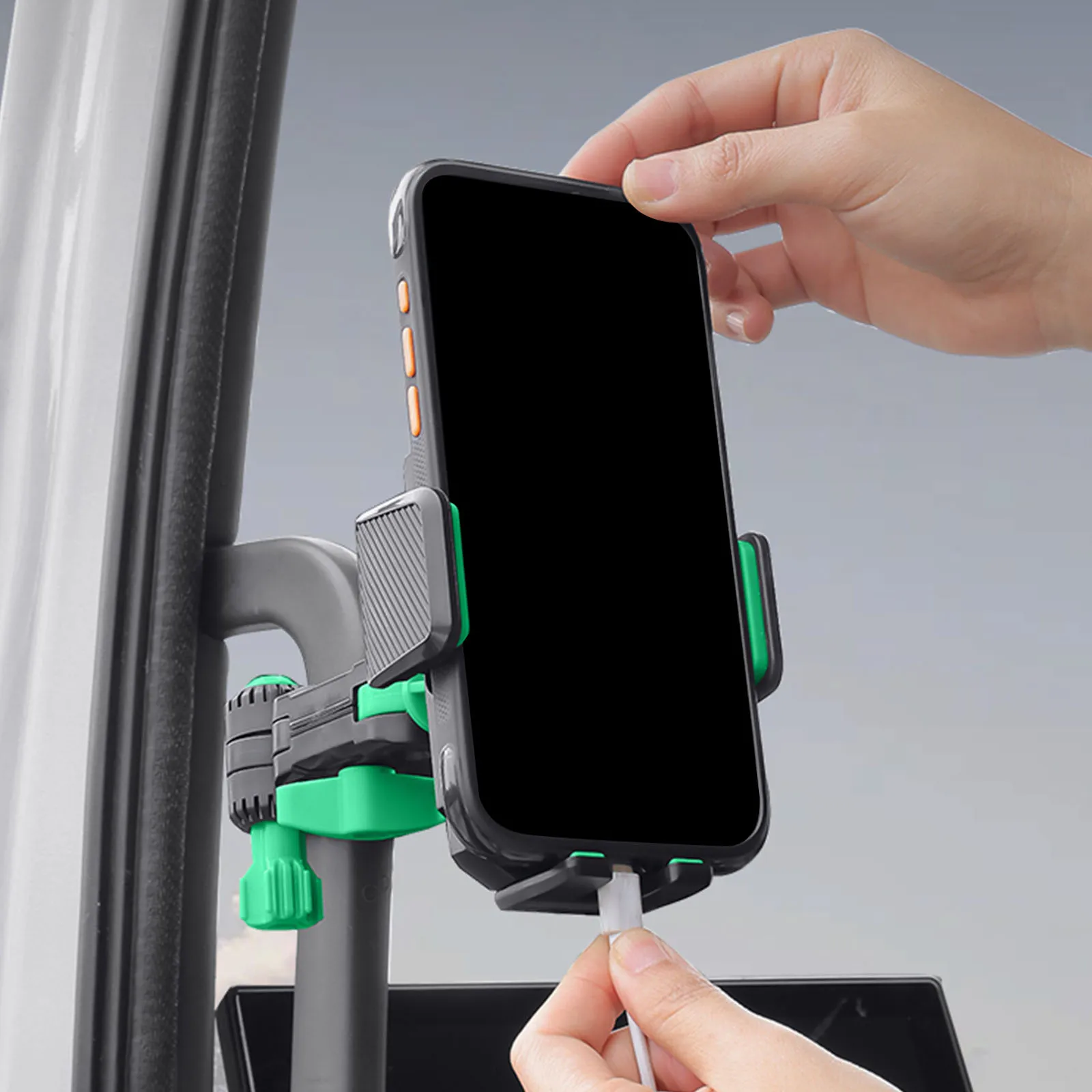 A Pillar Grab Handle Mobile Phone Bracket for Car/Truck Adjustable Phone Stand for Your Car Truck Pickup Excavator Front Loader
A Pillar Grab Handle Mobile Phone Bracket for Car/Truck Adjustable Phone Stand for Your Car Truck Pickup Excavator Front Loader