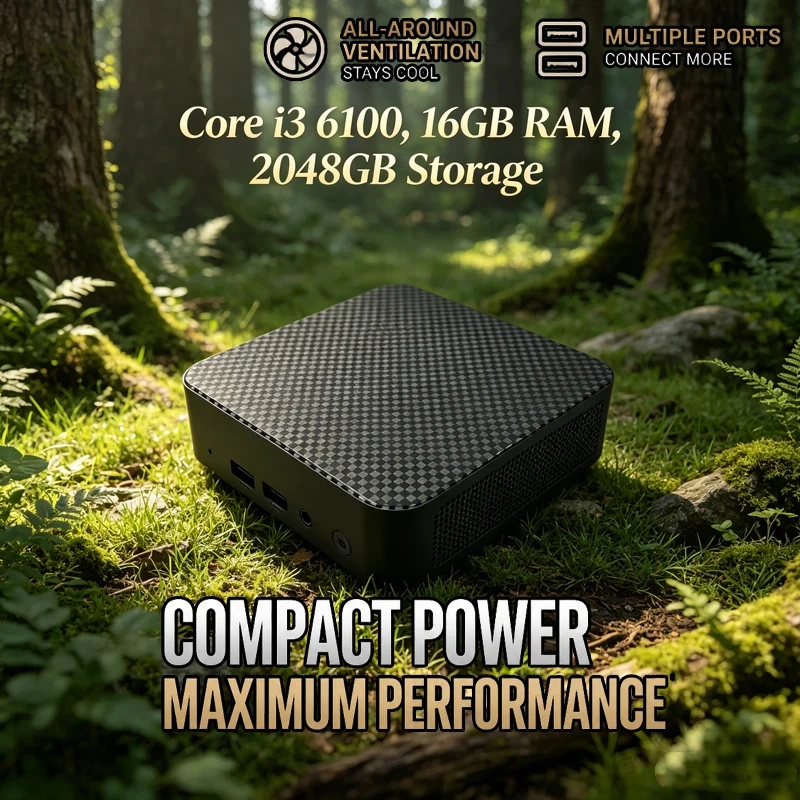 Compact High Performance Mini PC, Intel Core i3 6100 16GB RAM 2048GB SSD, Powerful Small Mini Desktop Host
Compact High Performance Mini PC, Intel Core i3 6100 16GB RAM 2048GB SSD, Powerful Small Mini Desktop Host