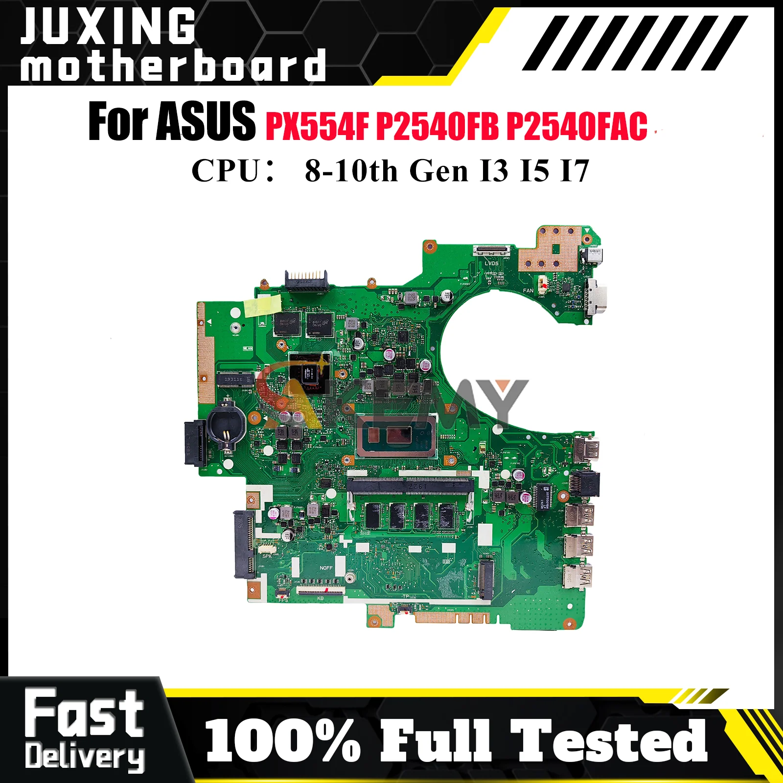 P2540FB Laptop Motherboard For ASUS ProArt P2540F P2540FB P2540FAC PX554F Notebook Mainboard With I3 I5 I7 CPU 100% tests OK stk
P2540FB Laptop Motherboard For ASUS ProArt P2540F P2540FB P2540FAC PX554F Notebook Mainboard With I3 I5 I7 CPU 100% tests OK stk