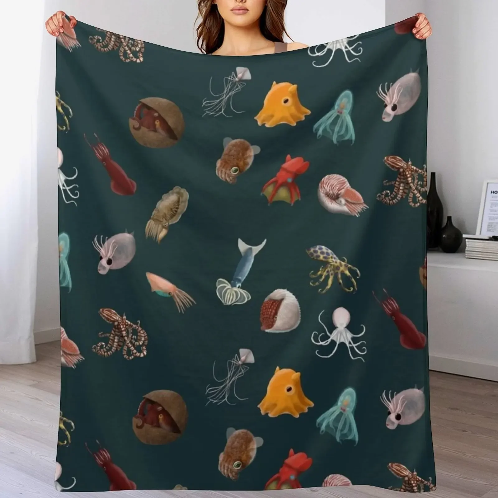 Cephalopod Collection Throw Blanket All Season Lightweight Soft Blanket for Bed
Cephalopod Collection Throw Blanket All Season Lightweight Soft Blanket for Bed
