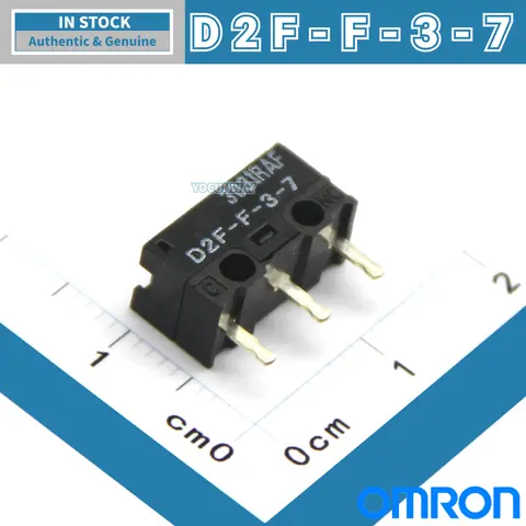 10PCS-100PCS New Authentic Original Japan OMRON Micro Switch D2F-F-3-7 Grey Dot Limit Switch 3 Pin Mouse Button Repair wholesale
