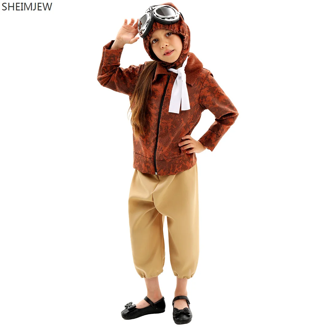 New Halloween Children's Pilot Cosplay Costume Girl Pilot School Party Performance Clothes Carnival Stage Performance Dress Up
New Halloween Children's Pilot Cosplay Costume Girl Pilot School Party Performance Clothes Carnival Stage Performance Dress Up