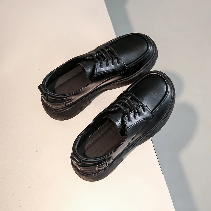 2025 New Spring Casual Women Loafers Leather British Style Thick-soled Women Shoes Lace-up Platform Student Girls Shoes
2025 New Spring Casual Women Loafers Leather British Style Thick-soled Women Shoes Lace-up Platform Student Girls Shoes