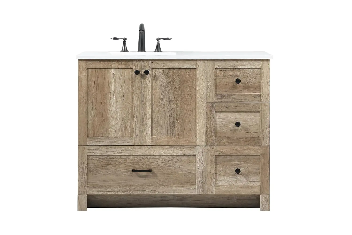 Natural Oak Finish Single Bathroom Vanity Soft-Close Drawer Cabinet, Custom
Natural Oak Finish Single Bathroom Vanity Soft-Close Drawer Cabinet, Custom