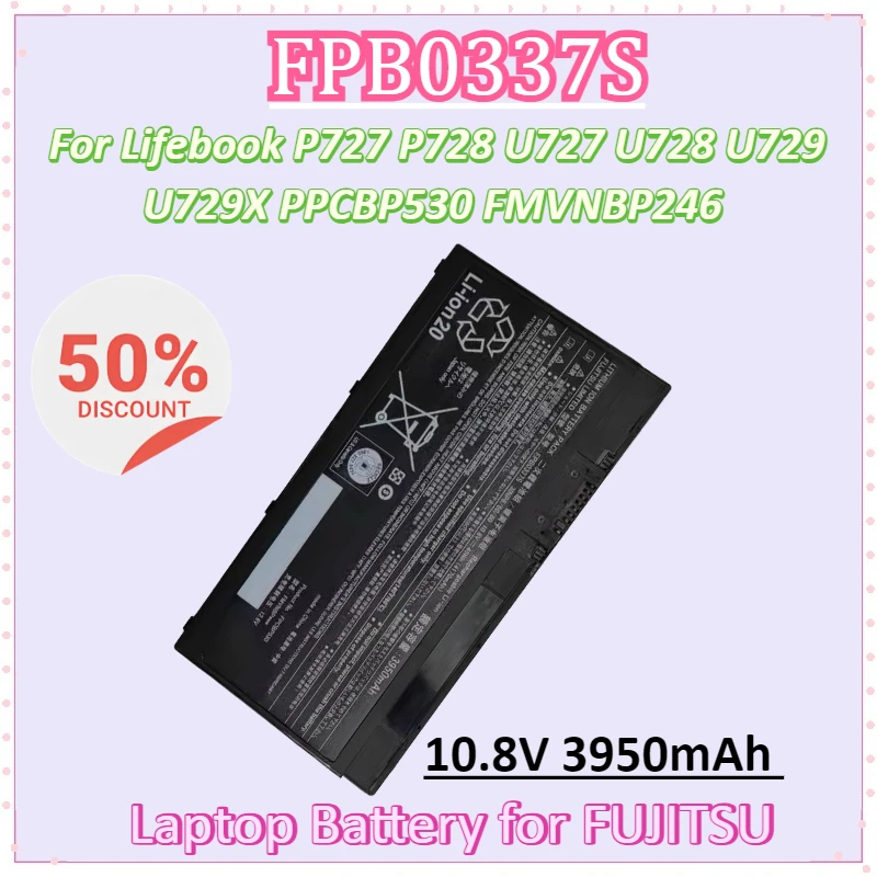 New FPB0337S 10.8V 3950mAh 45Wh Laptop Battery for FUJITSU Lifebook P727 P728 U727 U728 U729 U729X PPCBP530 FMVNBP246 Series
New FPB0337S 10.8V 3950mAh 45Wh Laptop Battery for FUJITSU Lifebook P727 P728 U727 U728 U729 U729X PPCBP530 FMVNBP246 Series