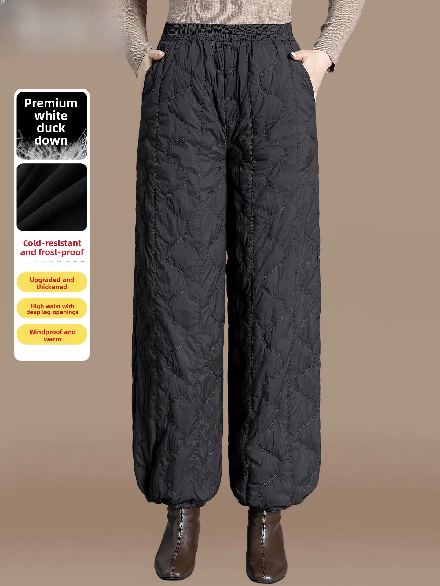 Fashionable down Trousers for Middle-Aged Women Autumn Winter Warm Loose Straight Leg Pants Outerwear Stylish Elderly Ladies ...
Fashionable down Trousers for Middle-Aged Women Autumn Winter Warm Loose Straight Leg Pants Outerwear Stylish Elderly Ladies ...
