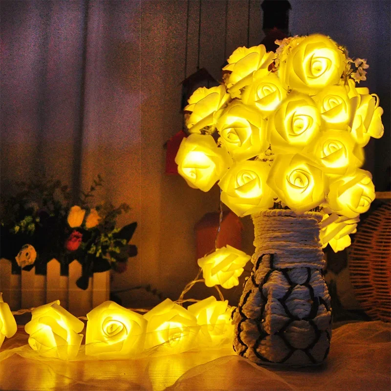 7cm Rose Flower String Lights USB/Battery Operated Artificial Flower Bouquet Garland LED Light for Valentine's Day Wedding P
7cm Rose Flower String Lights USB/Battery Operated Artificial Flower Bouquet Garland LED Light for Valentine's Day Wedding P