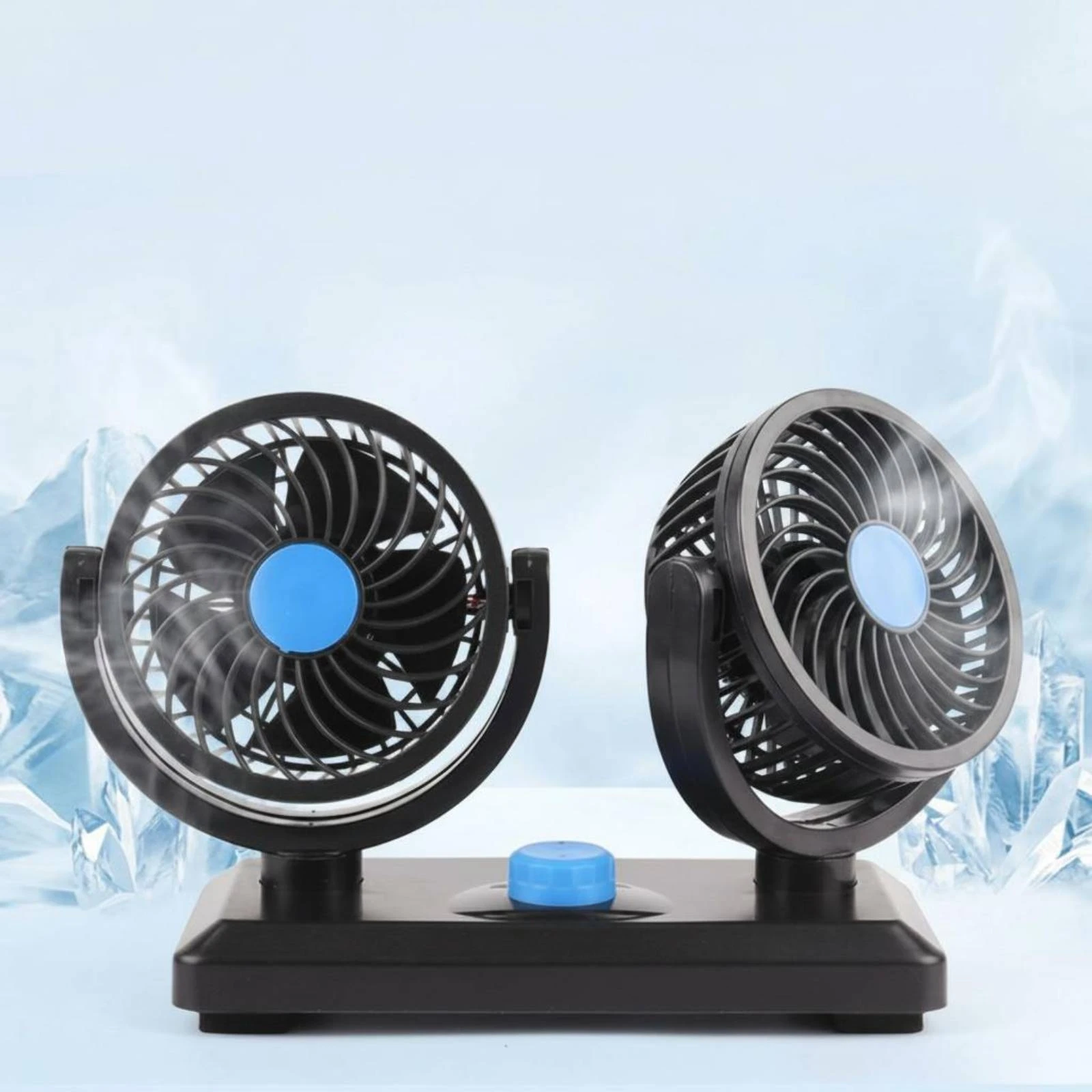twinHead Car Fan Control Knob 360 Degree Rotatable Car Fan Black and Blue
twinHead Car Fan Control Knob 360 Degree Rotatable Car Fan Black and Blue