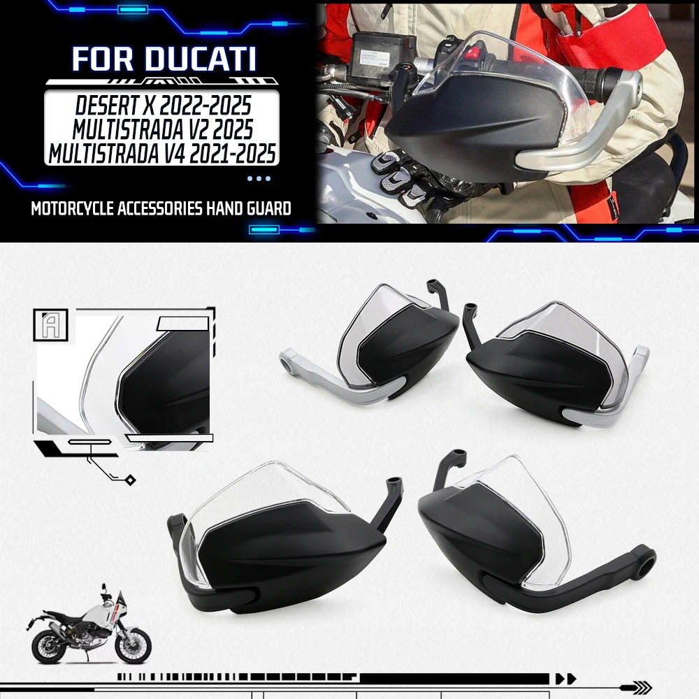 For Ducati Multistrada V4 V4S V2 V2S Desert X 2022-2025 Motorcycle Hand Guards Handlebar Handguard Hand shield Guard
For Ducati Multistrada V4 V4S V2 V2S Desert X 2022-2025 Motorcycle Hand Guards Handlebar Handguard Hand shield Guard