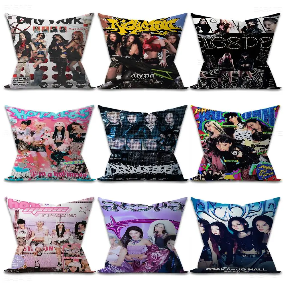 K-pop Group A-Aespa Cushion Cover Decorative Pillow Sofa Home Decor Case Pillow Cases
K-pop Group A-Aespa Cushion Cover Decorative Pillow Sofa Home Decor Case Pillow Cases