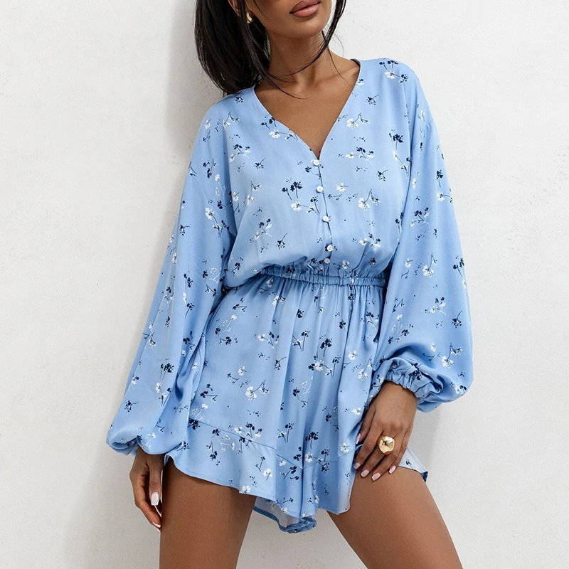 Fashion V Neck High Waisted Playsuit Casual Loose Sport Rompers For Women Spring Summer New Printed Long Sleeve Shorts Jumpsuits
Fashion V Neck High Waisted Playsuit Casual Loose Sport Rompers For Women Spring Summer New Printed Long Sleeve Shorts Jumpsuits