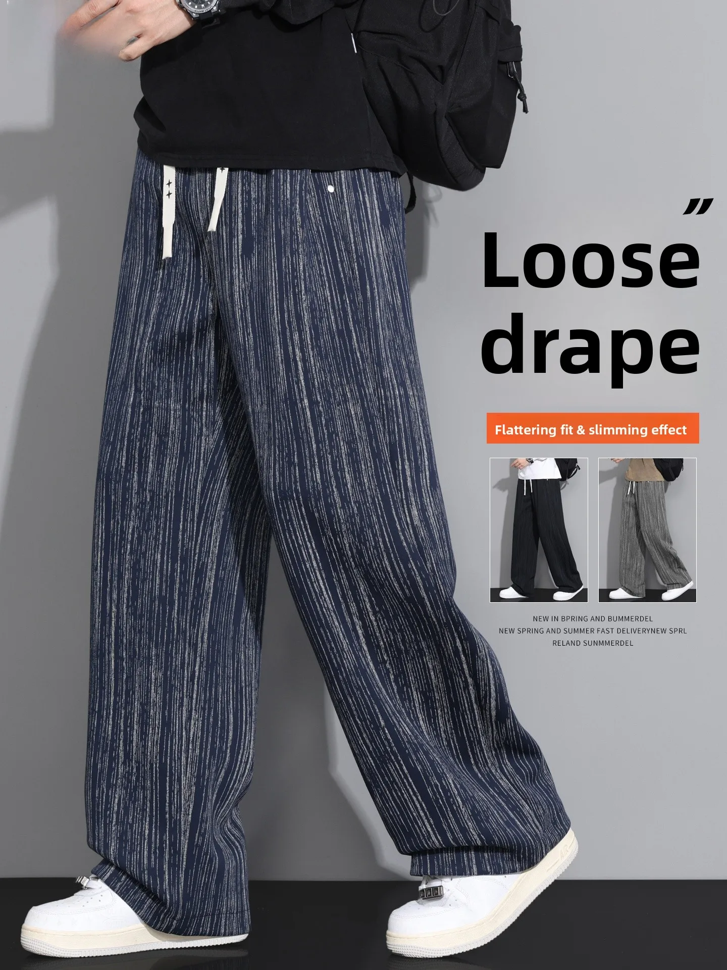 Men's Casual Striped Sweatpants Loose Straight Leg Large Size Spring Autumn Comfortable Drapey Spring Summer Faionable
Men's Casual Striped Sweatpants Loose Straight Leg Large Size Spring Autumn Comfortable Drapey Spring Summer Faionable