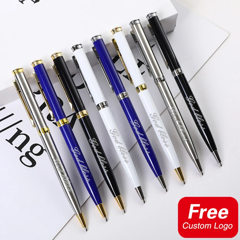 10Pcs Rotating Metal Ballpoint Pen Customize LOGO Hotel Promotion Ball Pens Personalized Pens Office Writing Stationery Gift
10Pcs Rotating Metal Ballpoint Pen Customize LOGO Hotel Promotion Ball Pens Personalized Pens Office Writing Stationery Gift