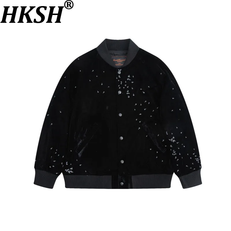 HKSH Spring Autumn New Men Tide Dark Techwear Letter Printed Jacket Cross Velvet Bomber Coat Chic Ins Fashion Vibe Retro HK22316
HKSH Spring Autumn New Men Tide Dark Techwear Letter Printed Jacket Cross Velvet Bomber Coat Chic Ins Fashion Vibe Retro HK22316