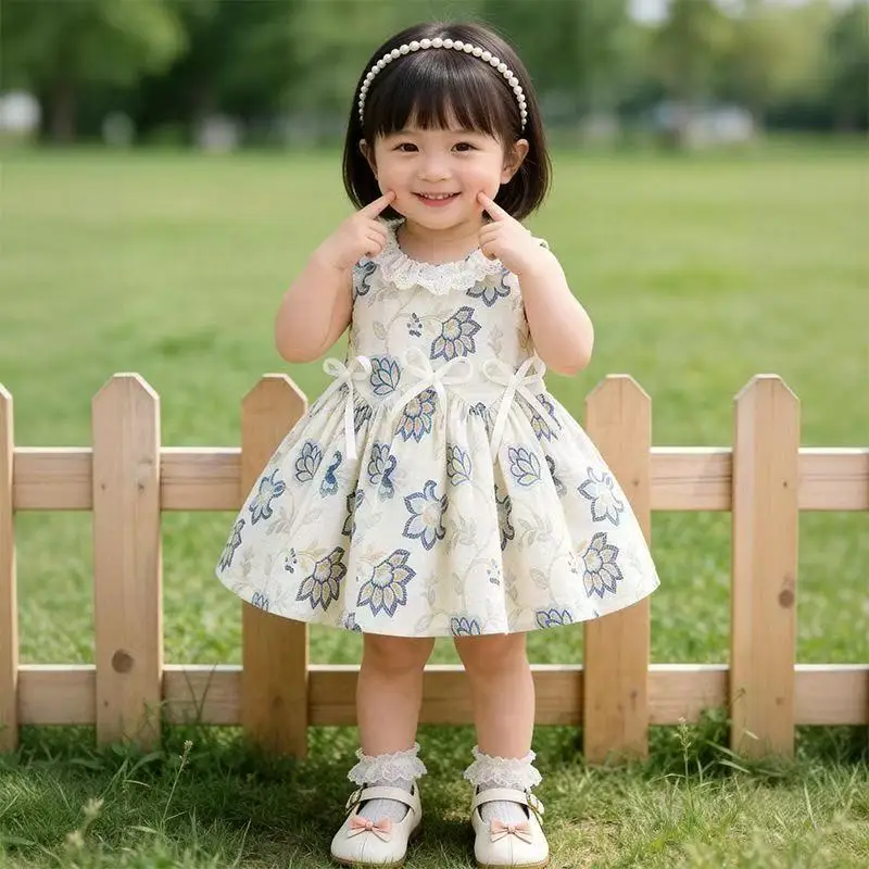 Baby Girl Floral Lace Dress 2026 Summer New Princess Dress Round Neck Bow Kids Toddler Clothes
Baby Girl Floral Lace Dress 2026 Summer New Princess Dress Round Neck Bow Kids Toddler Clothes