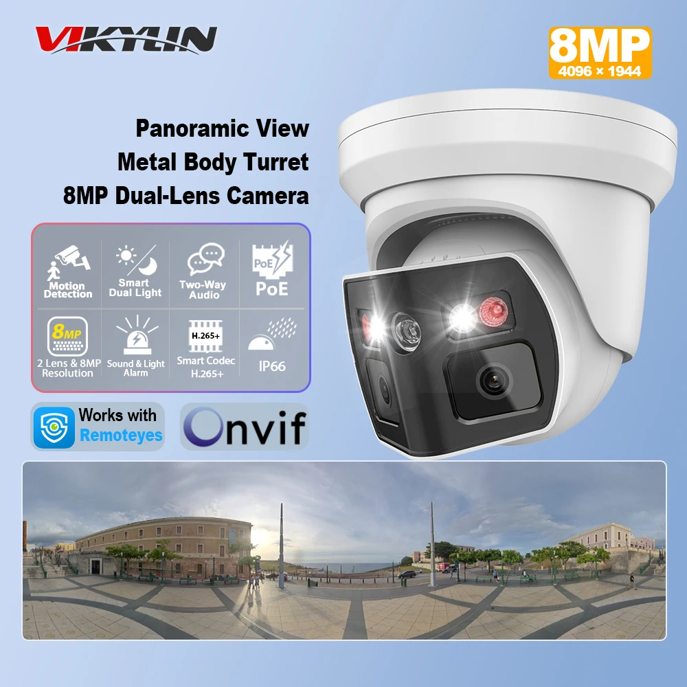 VIKYLIN Hikvision Совместимая 8-мегапиксельная 2-объективная панорамная IP-камера с двусторонней аудиосвязью MD2.0 Сигнализация Уличная камера видеонаблюдения
VIKYLIN Hikvision Совместимая 8-мегапиксельная 2-объективная панорамная IP-камера с двусторонней аудиосвязью MD2.0 Сигнализация Уличная камера видеонаблюдения