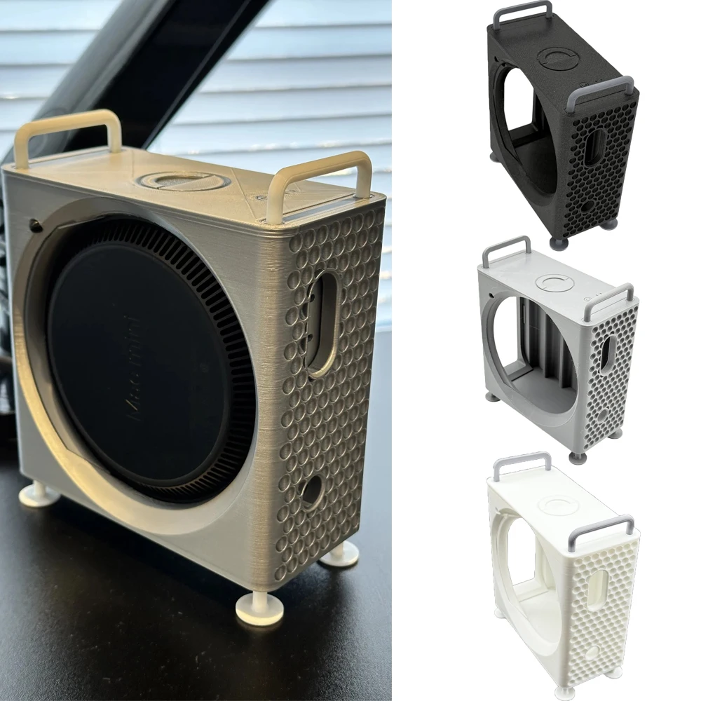 Chassis for Mac Mini M4/M4 Pro 2024 3D Printed Vertical Computer Case Protective Dustproof Bracket Storage Stand DIY PC Part
Chassis for Mac Mini M4/M4 Pro 2024 3D Printed Vertical Computer Case Protective Dustproof Bracket Storage Stand DIY PC Part