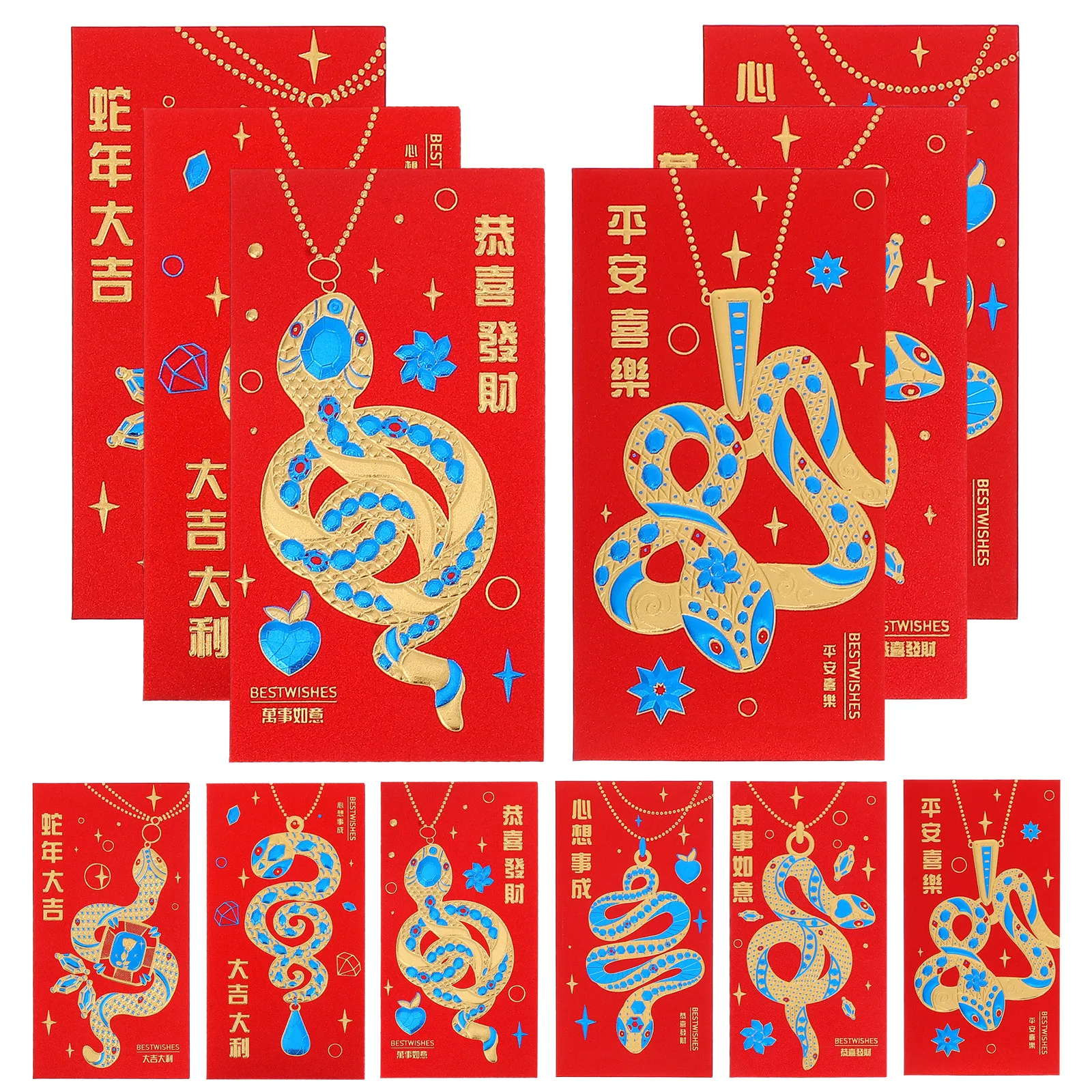 30Pcs Red Money Pocket Gold Foil Chinese New Year Envelopes Year of The Snake Lucky Wedding Cash Envelope Spring Festival
30Pcs Red Money Pocket Gold Foil Chinese New Year Envelopes Year of The Snake Lucky Wedding Cash Envelope Spring Festival