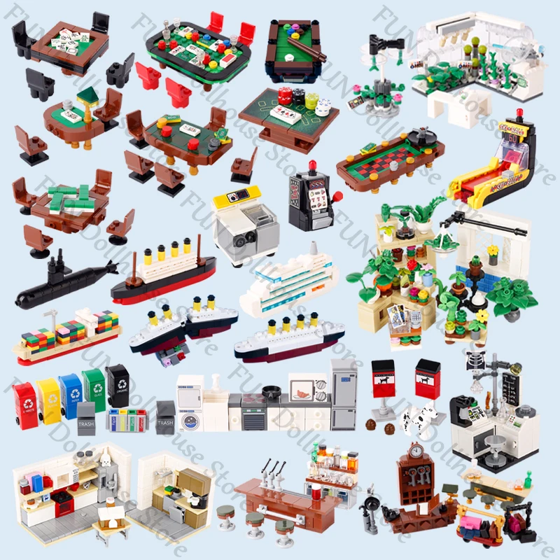 MOC City Street Фигурка Мебель для дома Строительный блок Кухонная сцена Устройство для домашних животных Мусорное ведро Барная стойка Игра Корабль Модель Кирпич Игрушка
MOC City Street Фигурка Мебель для дома Строительный блок Кухонная сцена Устройство для домашних животных Мусорное ведро Барная стойка Игра Корабль Модель Кирпич Игрушка