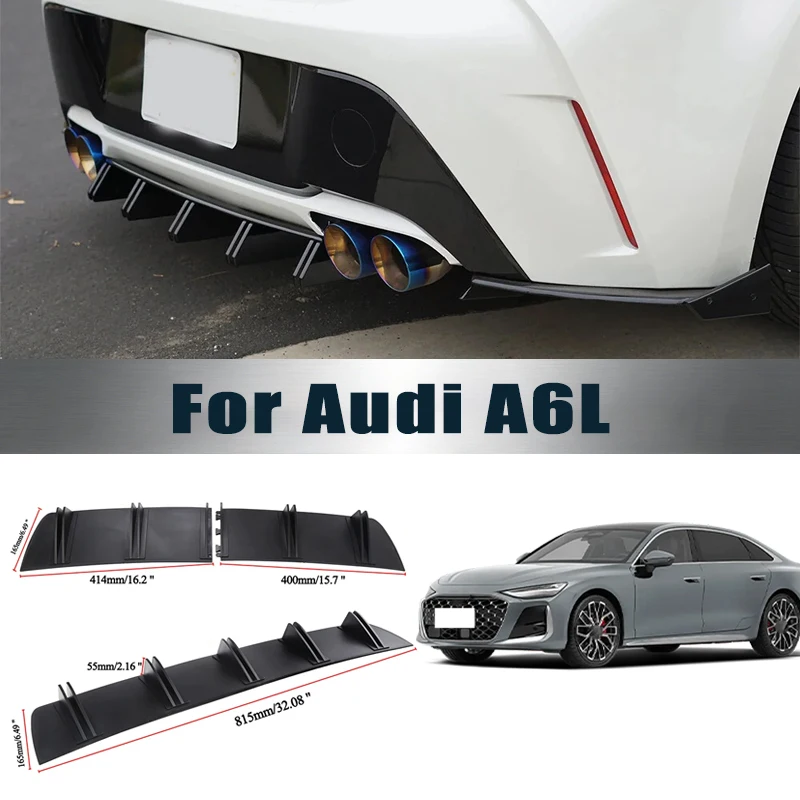 For Audi A6L Rear Diffuser Shark Fin Double Wing ABS Curved Aero Spoiler Anti-Collision Chassis Protector Car Styling
For Audi A6L Rear Diffuser Shark Fin Double Wing ABS Curved Aero Spoiler Anti-Collision Chassis Protector Car Styling