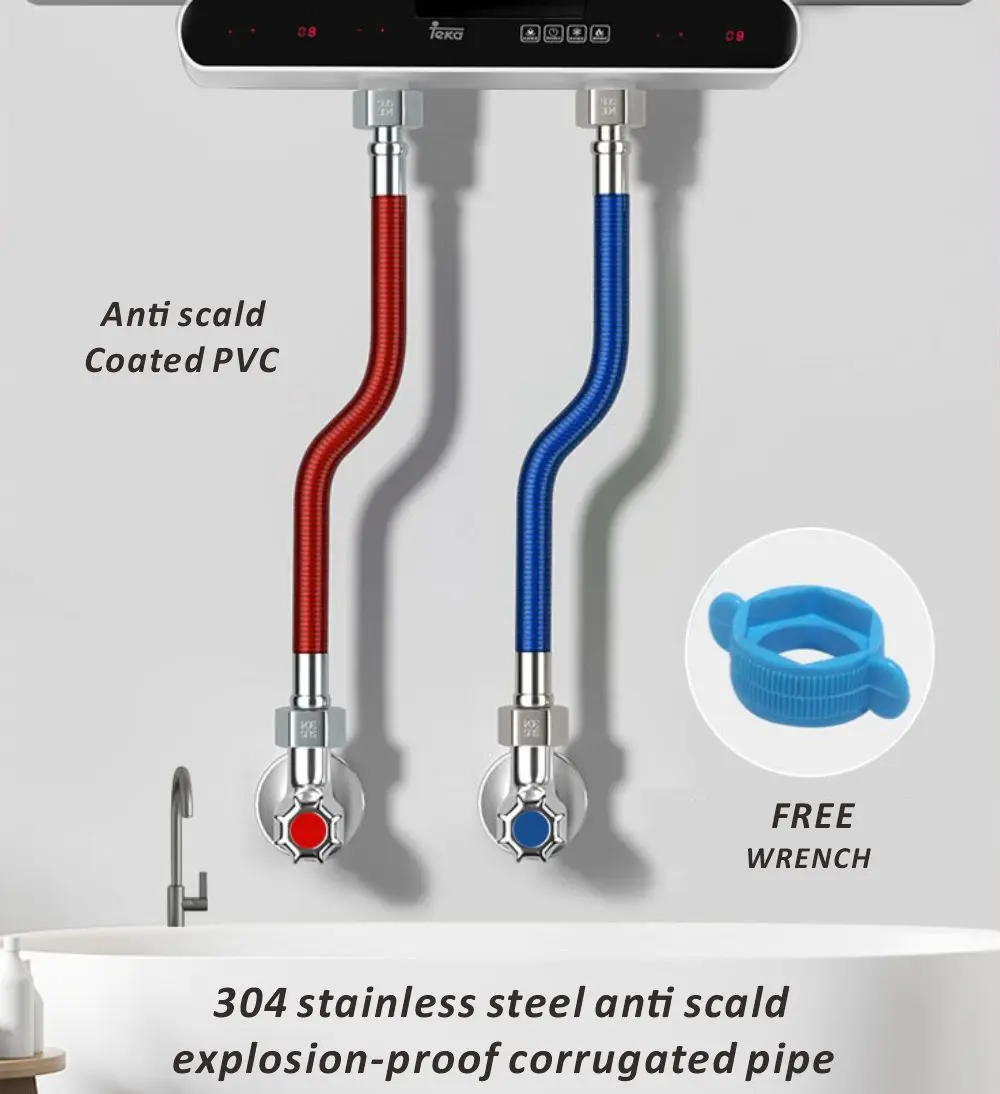 New 20-500CM 304 Stainless Steel Shower Hose Anti Scald Coating PVC Flexible Adjustment Corrugated Pipe Bathroom Accessories
New 20-500CM 304 Stainless Steel Shower Hose Anti Scald Coating PVC Flexible Adjustment Corrugated Pipe Bathroom Accessories