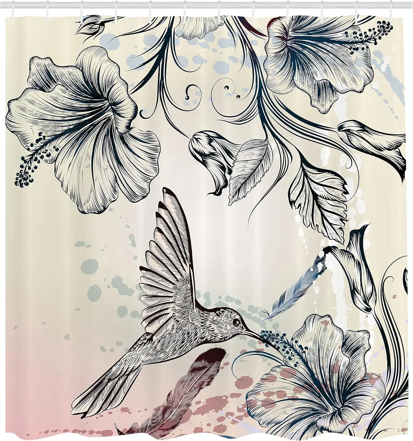 Занавеска для душа «Колибри», цветочное искусство в винтажном стиле, птицы, цветы и перья гибискуса, тканевый декор для ванной комнаты
Занавеска для душа «Колибри», цветочное искусство в винтажном стиле, птицы, цветы и перья гибискуса, тканевый декор для ванной комнаты