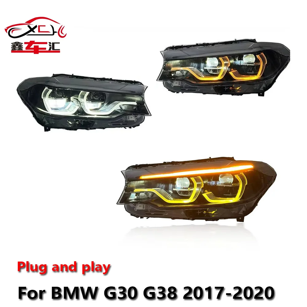 Светодиодные фары для BMW G30 G38 2018-2020 в стиле OE, трехцветные DRL, стоп-сигналы, указатели поворота, установка Plug and Play
Светодиодные фары для BMW G30 G38 2018-2020 в стиле OE, трехцветные DRL, стоп-сигналы, указатели поворота, установка Plug and Play