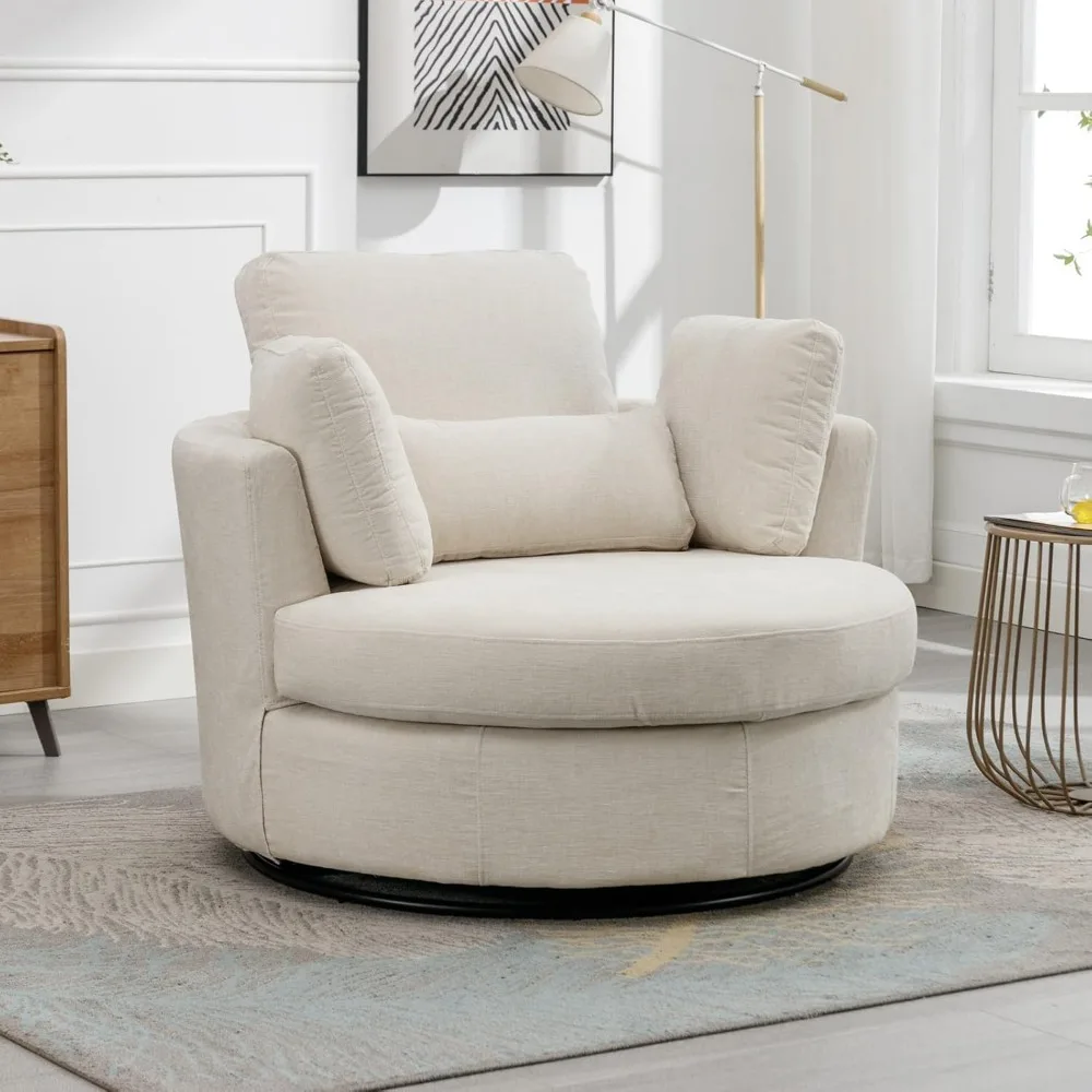 42.2" W Swivel Barrel Chair Swivel Accent Sofa with Pillows 360 Degree Swivel Round Sofa Modern Oversized Arm Chair Cozy Club C
42.2" W Swivel Barrel Chair Swivel Accent Sofa with Pillows 360 Degree Swivel Round Sofa Modern Oversized Arm Chair Cozy Club C