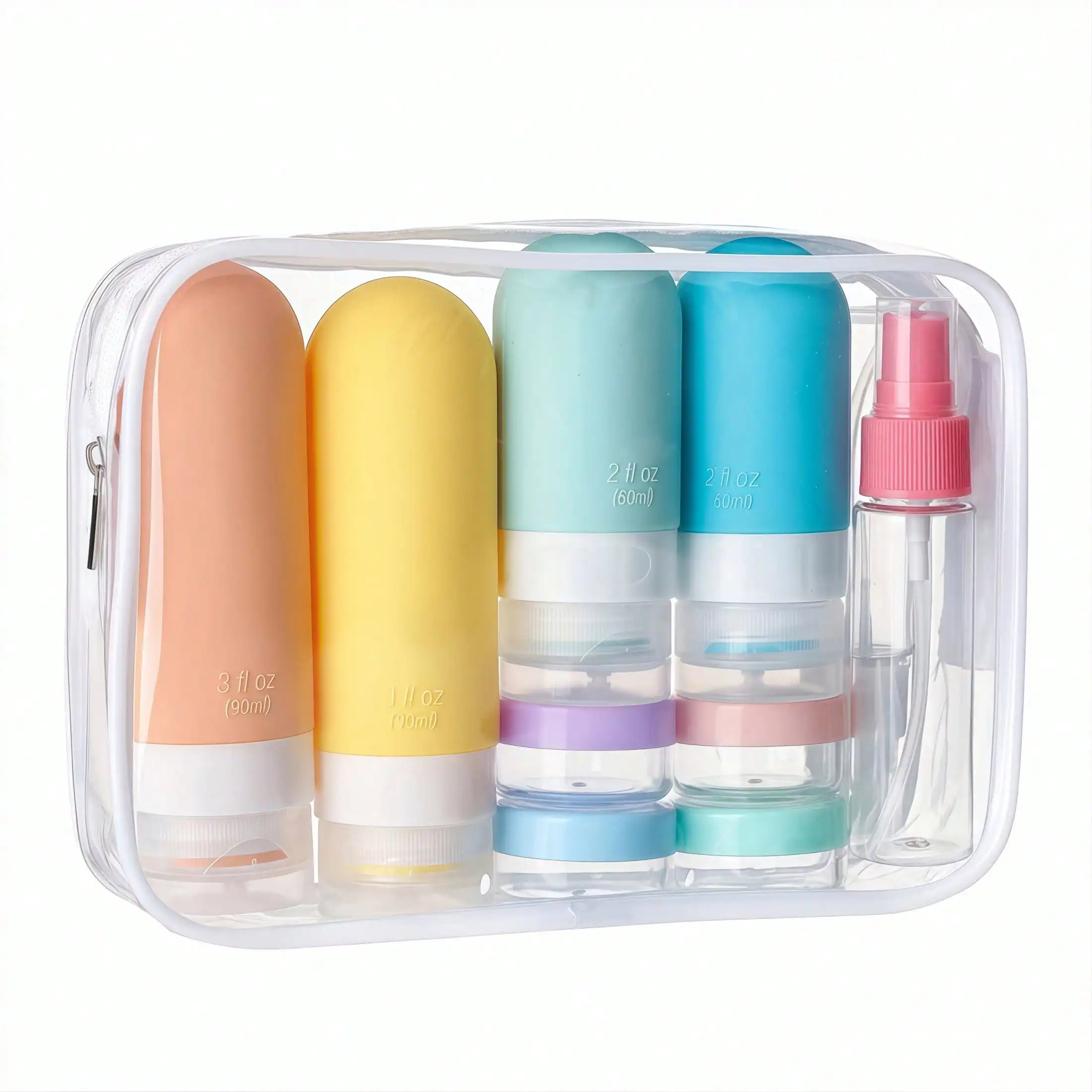 17pcs Silicone Travel Bottles Set - Leakproof Refillable Toiletry Containers For Shampoo, Lotion & Cosmetics | Includes Portable Storage Bag & Mini Spray Keychain | Perfect For Travel, Cruise, Easter Gifts ( Travel Essentials) Back To School
17pcs Silicone Travel Bottles Set - Leakproof Refillable Toiletry Containers For Shampoo, Lotion & Cosmetics | Includes Portable Storage Bag & Mini Spray Keychain | Perfect For Travel, Cruise, Easter Gifts ( Travel Essentials) Back To School
