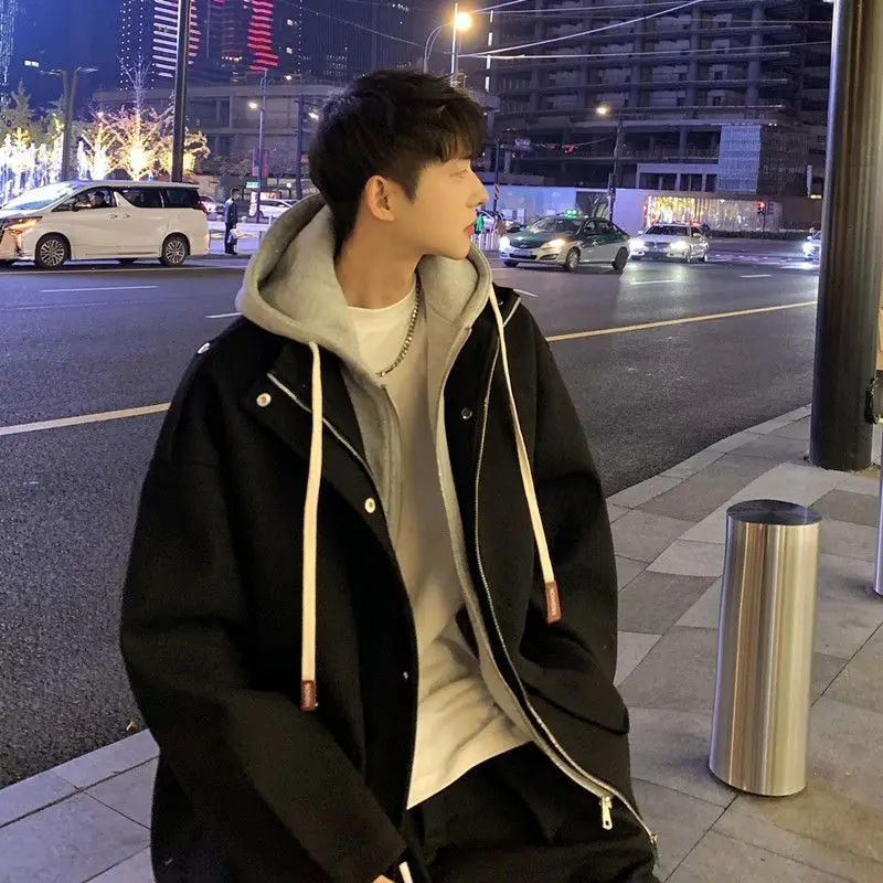 Мужское пальто с капюшоном из шерстяной смеси, V-образный вырез, заостренный крой, простой, базовый, классический, универсальный стиль
Мужское пальто с капюшоном из шерстяной смеси, V-образный вырез, заостренный крой, простой, базовый, классический, универсальный стиль