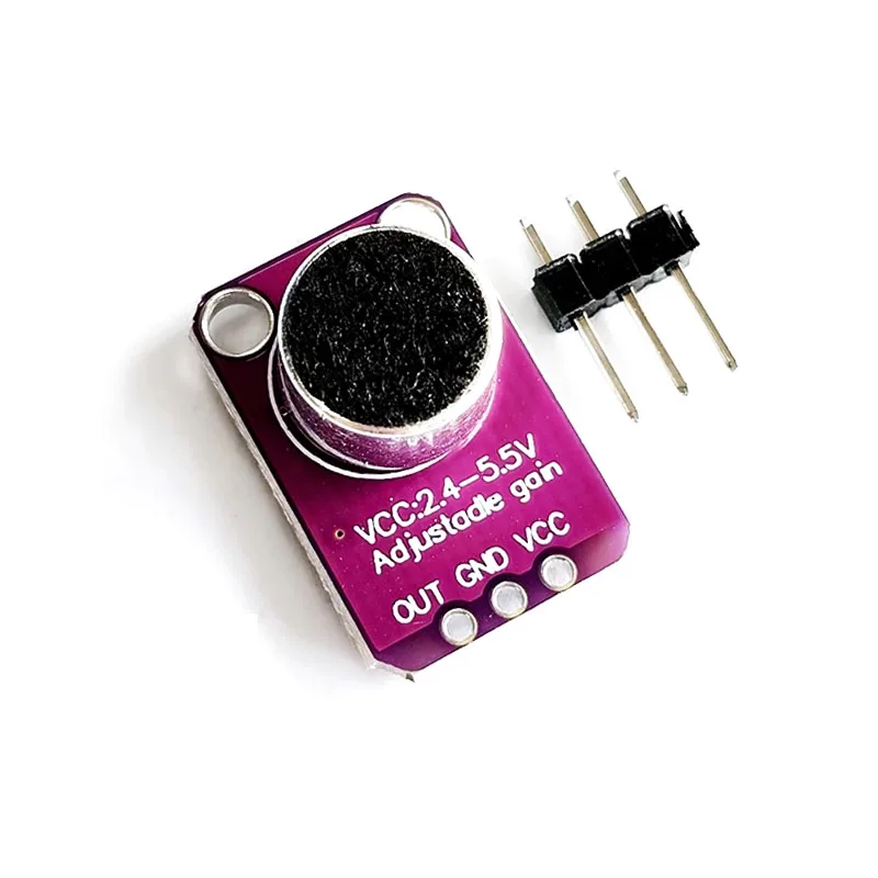 GY-MAX4466 MAX4466 Electret Microphone Amplifier Module Adjustable Gain OUT GND VCC Amplifier Board 2.4-5V DC
GY-MAX4466 MAX4466 Electret Microphone Amplifier Module Adjustable Gain OUT GND VCC Amplifier Board 2.4-5V DC