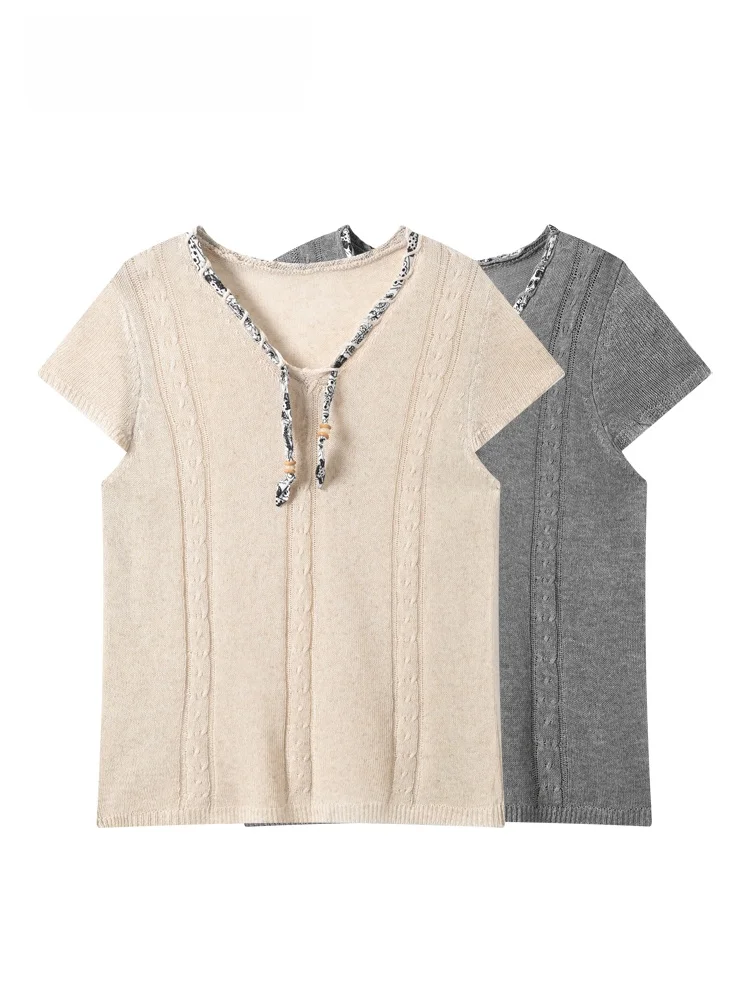 plus Size Women's Short Sleeve T-Shirt Casual V-Neck Summer Fashion Korean Style Knitted Regular Fit Polyester Fiber
plus Size Women's Short Sleeve T-Shirt Casual V-Neck Summer Fashion Korean Style Knitted Regular Fit Polyester Fiber