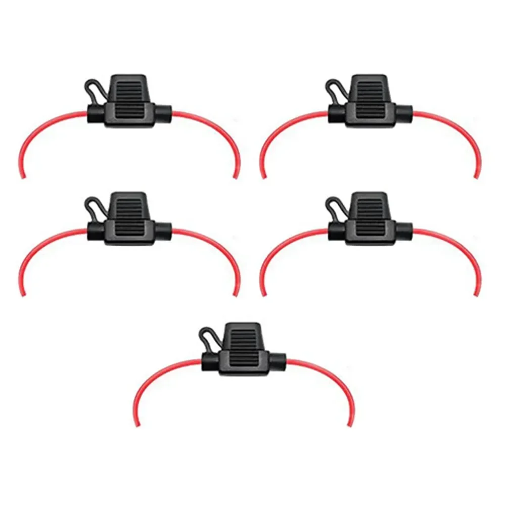 Black Red 5 Pack Waterproof Inline Fuse Holder 12 Gauge AWG Wire Cut Off Switch 12V 30A Brass Plastic Car Accessories
Black Red 5 Pack Waterproof Inline Fuse Holder 12 Gauge AWG Wire Cut Off Switch 12V 30A Brass Plastic Car Accessories