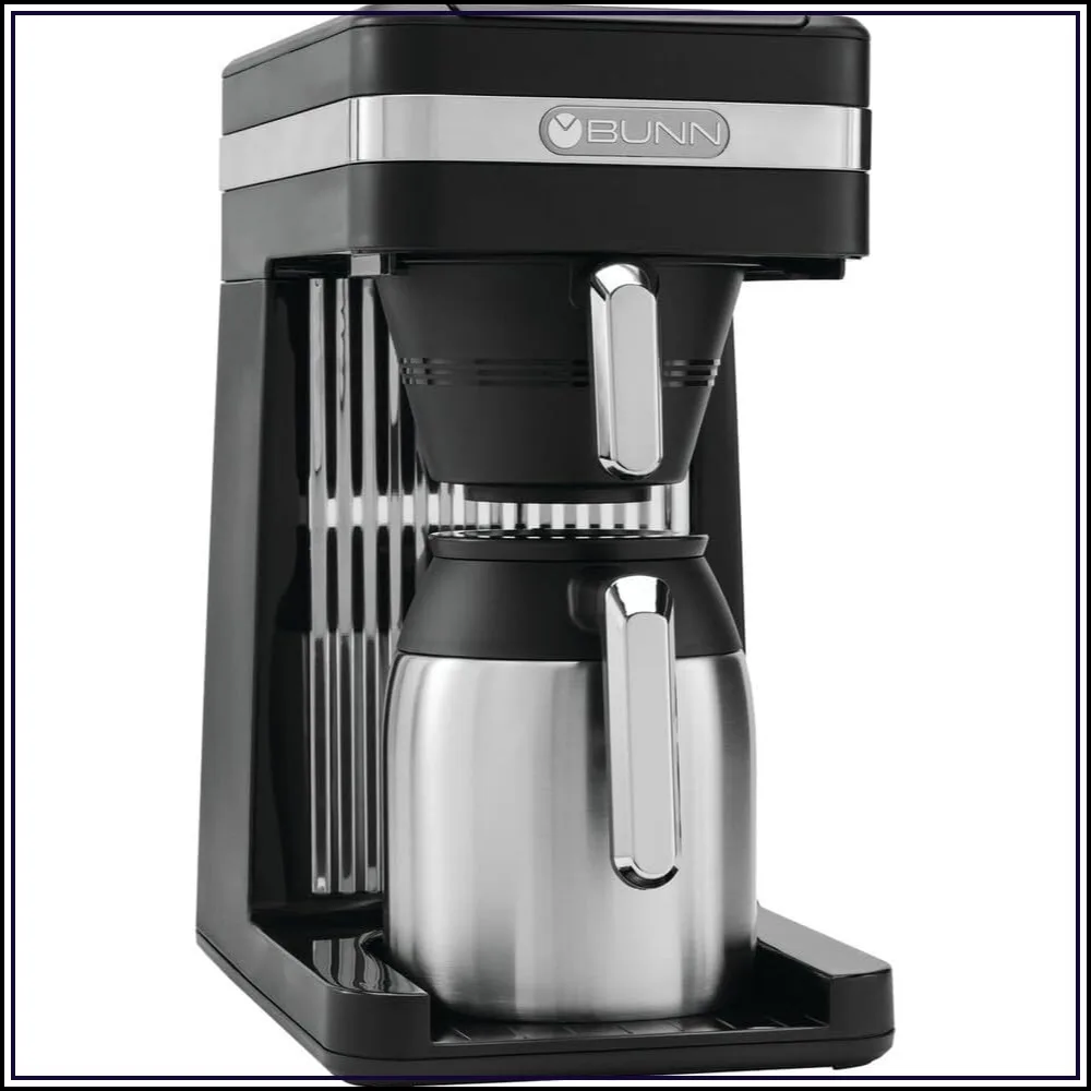 10-Cup Thermal Coffee Maker Stainless Steel, Black, Fast Brew 4 Mins, Commercial Style Sprayhead, Vacuum Insulated Carafe
10-Cup Thermal Coffee Maker Stainless Steel, Black, Fast Brew 4 Mins, Commercial Style Sprayhead, Vacuum Insulated Carafe