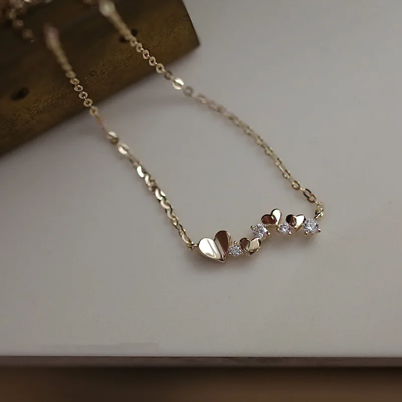 S925 Sterling Silver Electroplated 14K French Sweet Heart Pendant Necklace For Women Simple Charm Girlfriend Gift Jewelry
S925 Sterling Silver Electroplated 14K French Sweet Heart Pendant Necklace For Women Simple Charm Girlfriend Gift Jewelry