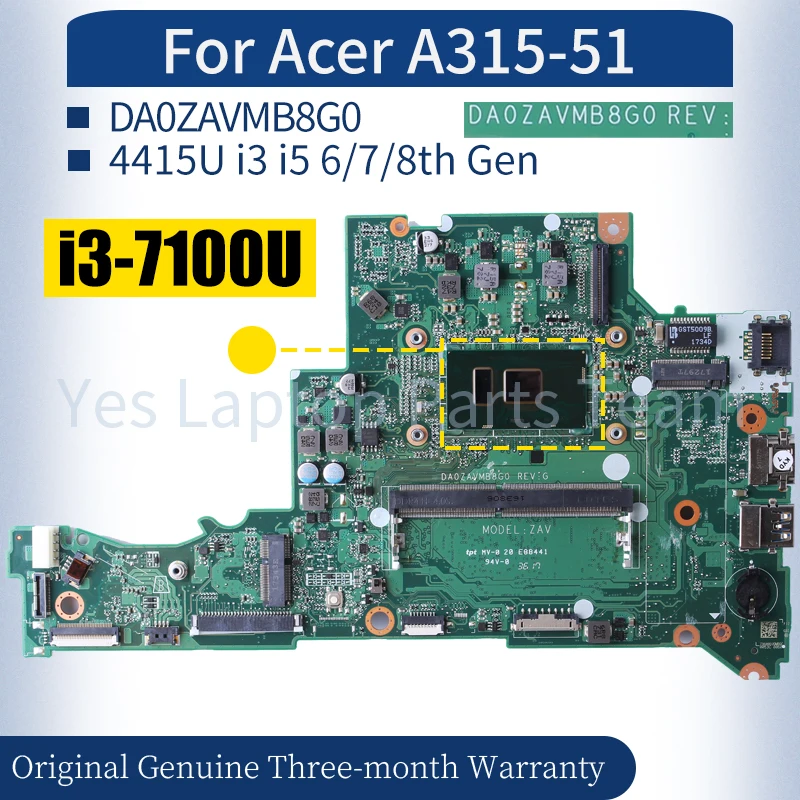 Материнская плата DA0ZAVMB8G0 для ноутбука ACER A315-51, материнская плата NBGHP1100H NBGHP11002 4415U i3 i5 6/7/8 поколения, материнская плата для ноутбука
Материнская плата DA0ZAVMB8G0 для ноутбука ACER A315-51, материнская плата NBGHP1100H NBGHP11002 4415U i3 i5 6/7/8 поколения, материнская плата для ноутбука