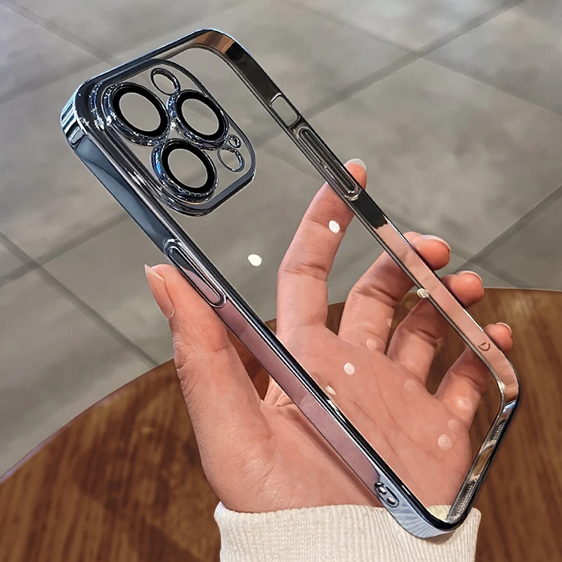 Новый роскошный Гальванизированный защитный чехол для iPhone 11 12 13 14 15 Pro Max Xs XR Max 7 8 Plus Mini SE2020, мягкий прозрачный чехол
Новый роскошный Гальванизированный защитный чехол для iPhone 11 12 13 14 15 Pro Max Xs XR Max 7 8 Plus Mini SE2020, мягкий прозрачный чехол